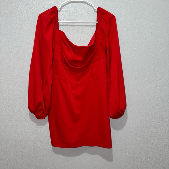 Women's Princess Polly xx Red Mini Dress Size 8 party long sleeve mini cocktail - Picture 1 of 8